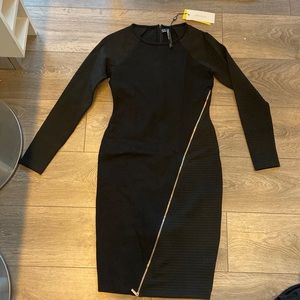 Black midi dress